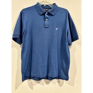 Men's Blue Nautica‎ Polo With Logo - Size: Medium